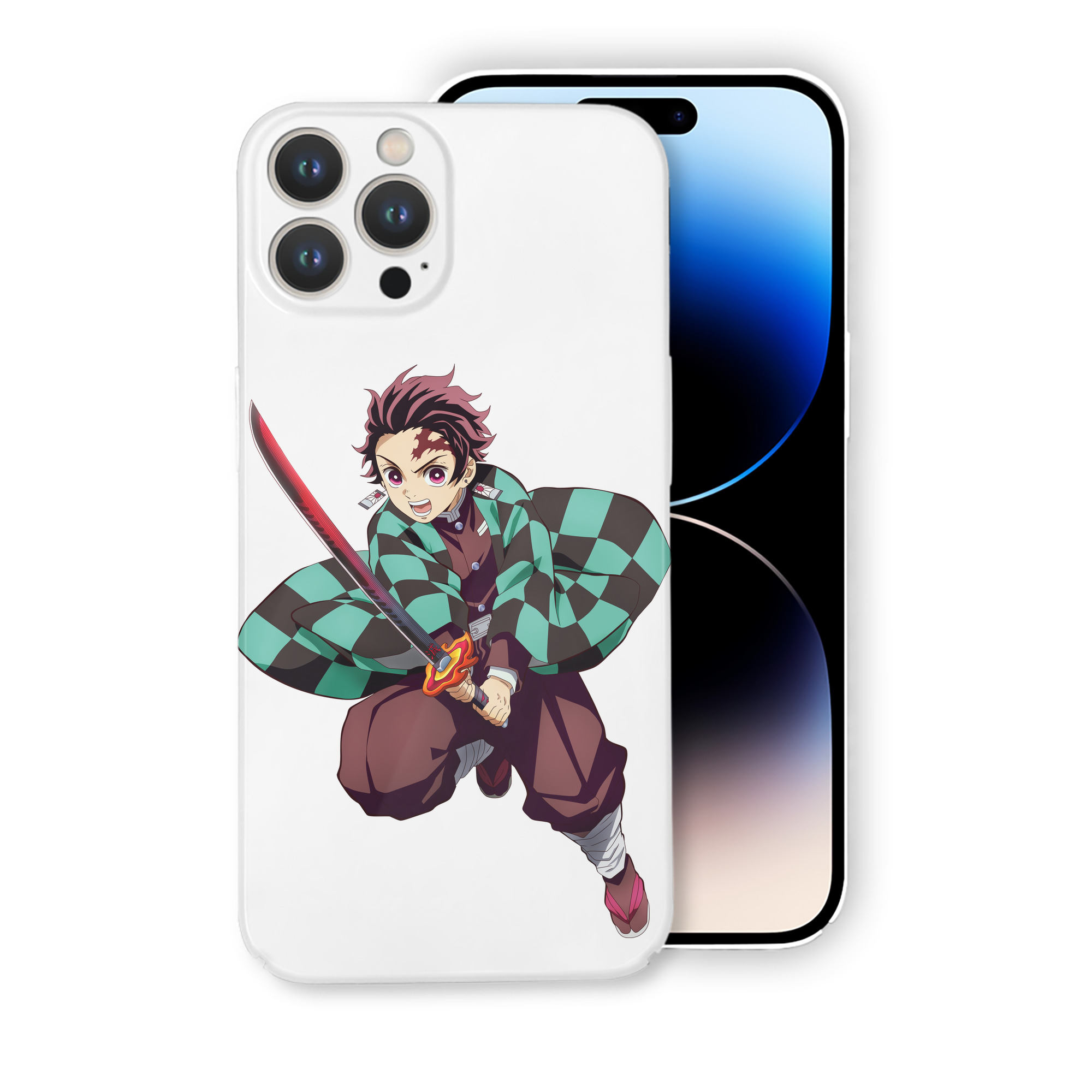 （画像用） 鬼滅の刃 竈門 炭治郎／かまど たんじろう Kamado Tanjirou 【iPhone 14シリーズ対応】ハードケース